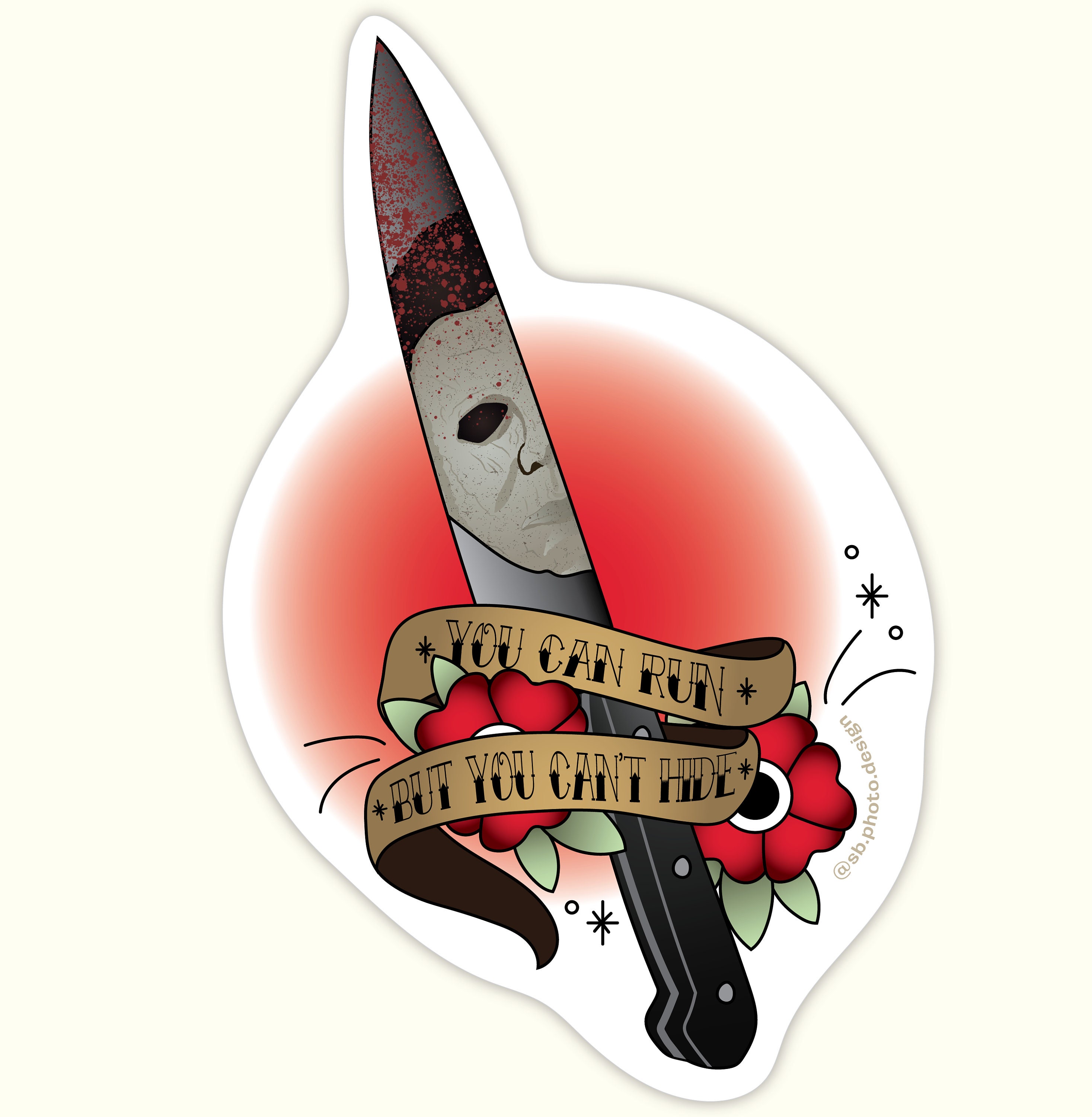 Mini Slasher Sticker Slasher Classic Films Halloween Horror Vinyl Waterproof Sticker ...
