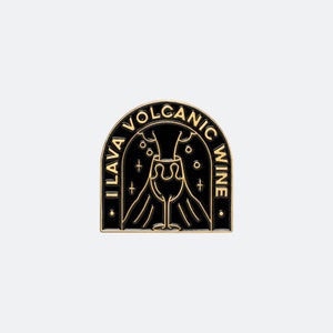 I Lava Volcanic Wine Enamel Lapel Pin | Wine Memes Gift