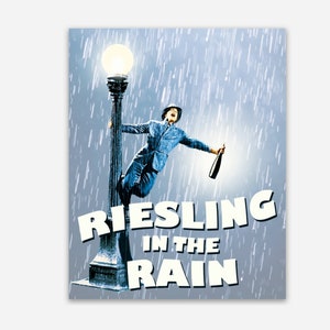 Riesling in the Rain Wine Meme Magnet