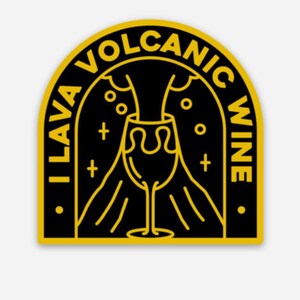 I Lava Volcanic Wine Sticker | Wine Memes Gift