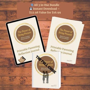 Parenting Journal & Guide Bundle, Gentle Parenting Tools, Digital Download, iPad and Printable PDF, Reflection Prompts