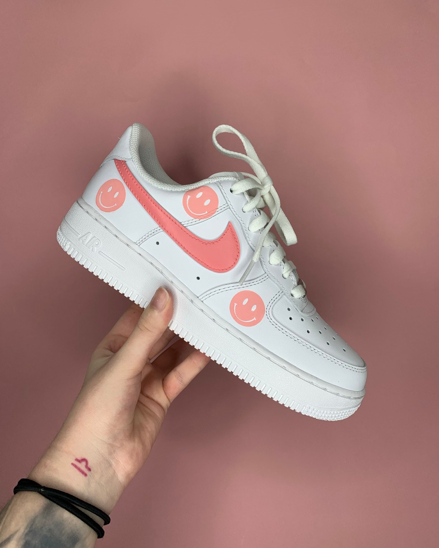 smiley face air force 1s