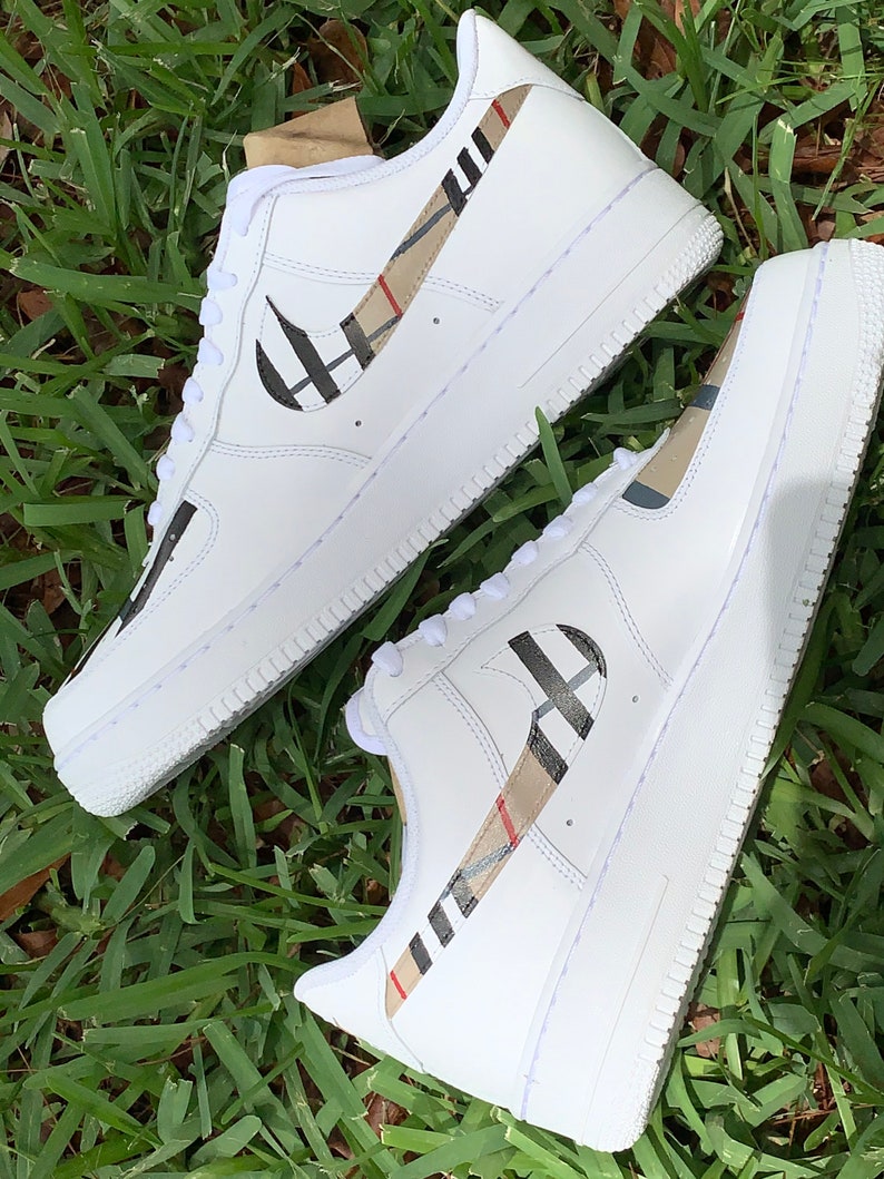 plaid custom air force 1