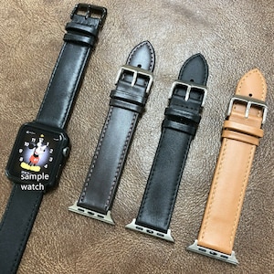Apple Watch 1/2/3/4/5 XXL エクストラロング 牛革ウォッチストラップバンド #A-113