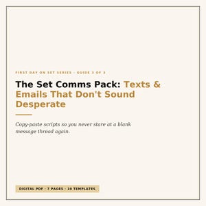 Film Industry Email & Text Templates PDF | Networking Scripts for Film Crew