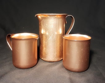 Heavy Tin Washed Copper Creamer Pitchersolid Copper And Brass Creamer Dishlarge Copper Creamer Pitchergifton Salekrazyvintagegypsies Serving Odds Ends Dining Serving 330 Co Il