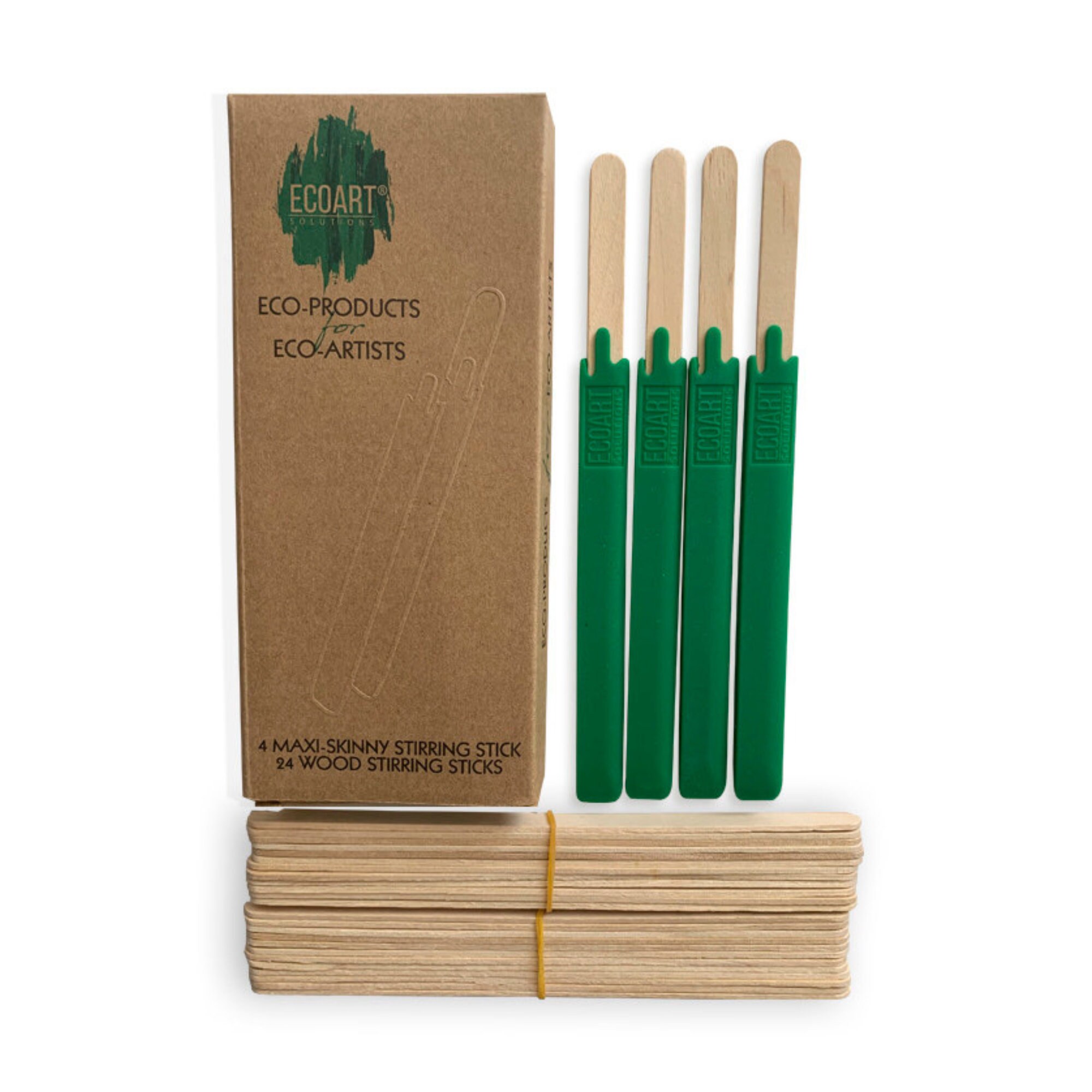 Silicone Stir Sticks Reusable 4 Sleeves and 24 Wood Sticks Etsy