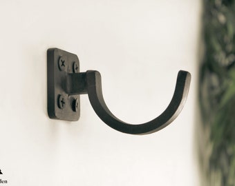 Rustic wall hook made of wrought iron elephant hook trunk hook