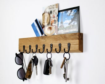 Porte-clés avec emplacement pour carte postale avec crochets noirs