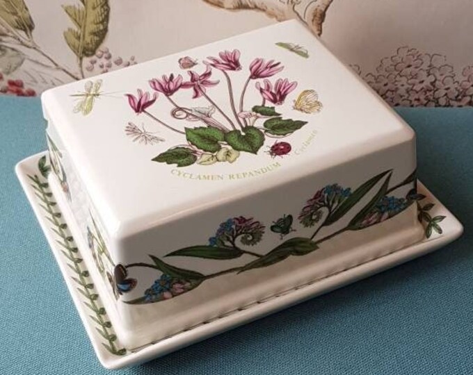 Vintage Portmeirion Botanic Garden Butter Dish flowers and Etsy