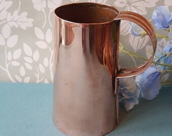 Tankard/vase vintage Cooper - S. J. Paul Salcombe, Devon, Angleterre -13 cm de haut, base 8,5 cm de diamètre