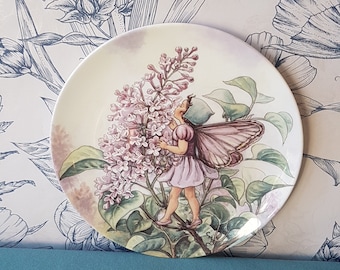 Vintage Wedgwood Bone China Wall Plate- The Lilac Fairy-From World of Flower Fairies- Collectable wall plate-20cms diameter