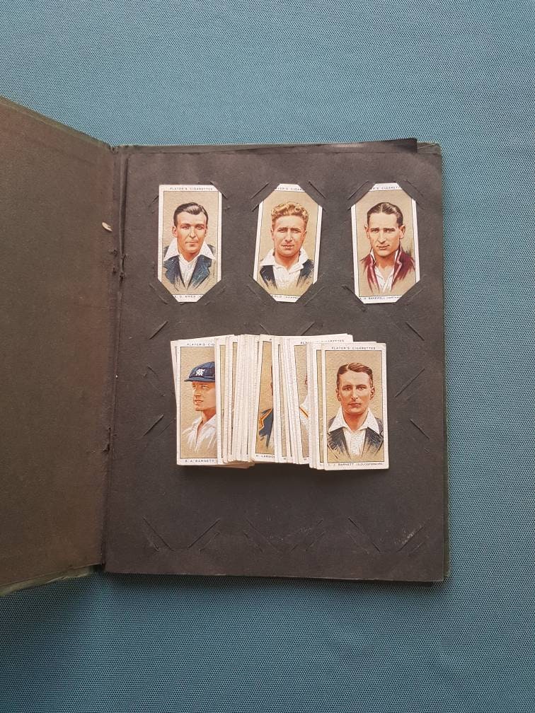 Vintage 1934 Cricketers Cigarette Card Set – John Player & Sons With Album 