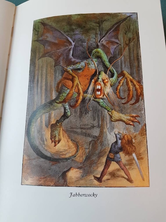 ヴィンテージ『鏡の国のアリス』本：ジョン・テニエルの挿絵、1992年