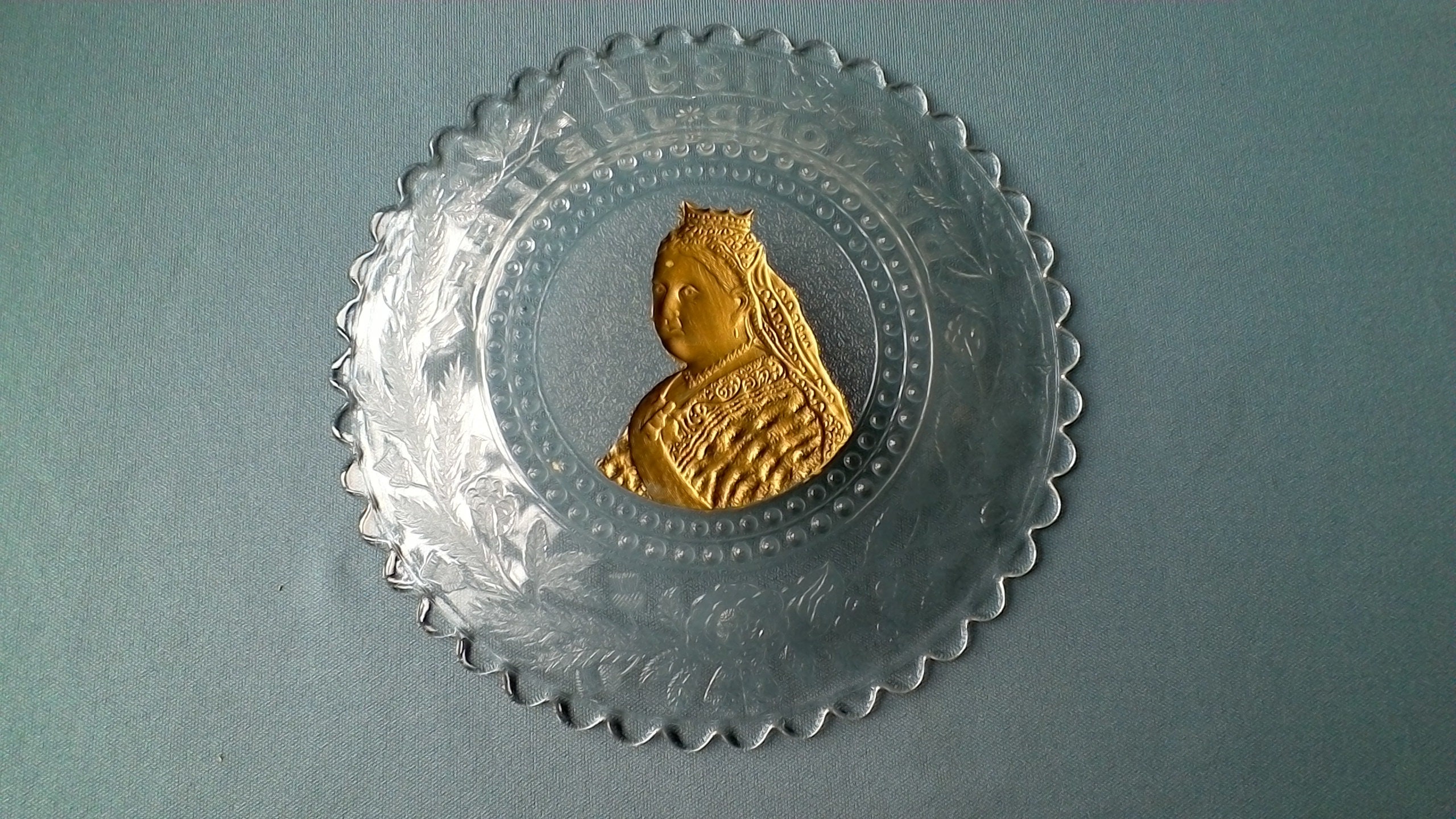 Victorian glass plate Queen Victoria Diamond Jubilee 1897 Etsy