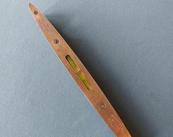 Vintage Rabone Boat Level – Brass & Mahogany, England (15cms/6")