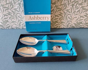 Set of 4 Vintage Silver Plated Ashberry Serving Spoons – Spear & Jackson Sheffield England