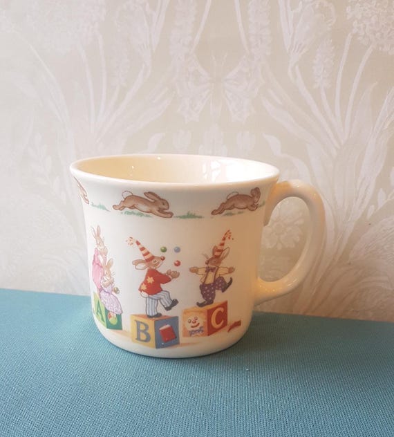 Vintage Bunnykins Child's Mug Royal Doulton Bone China -made in