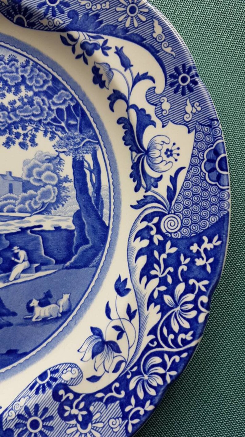 Spode 'blue Italian' Spode Design Dinner Plate Blue Etsy