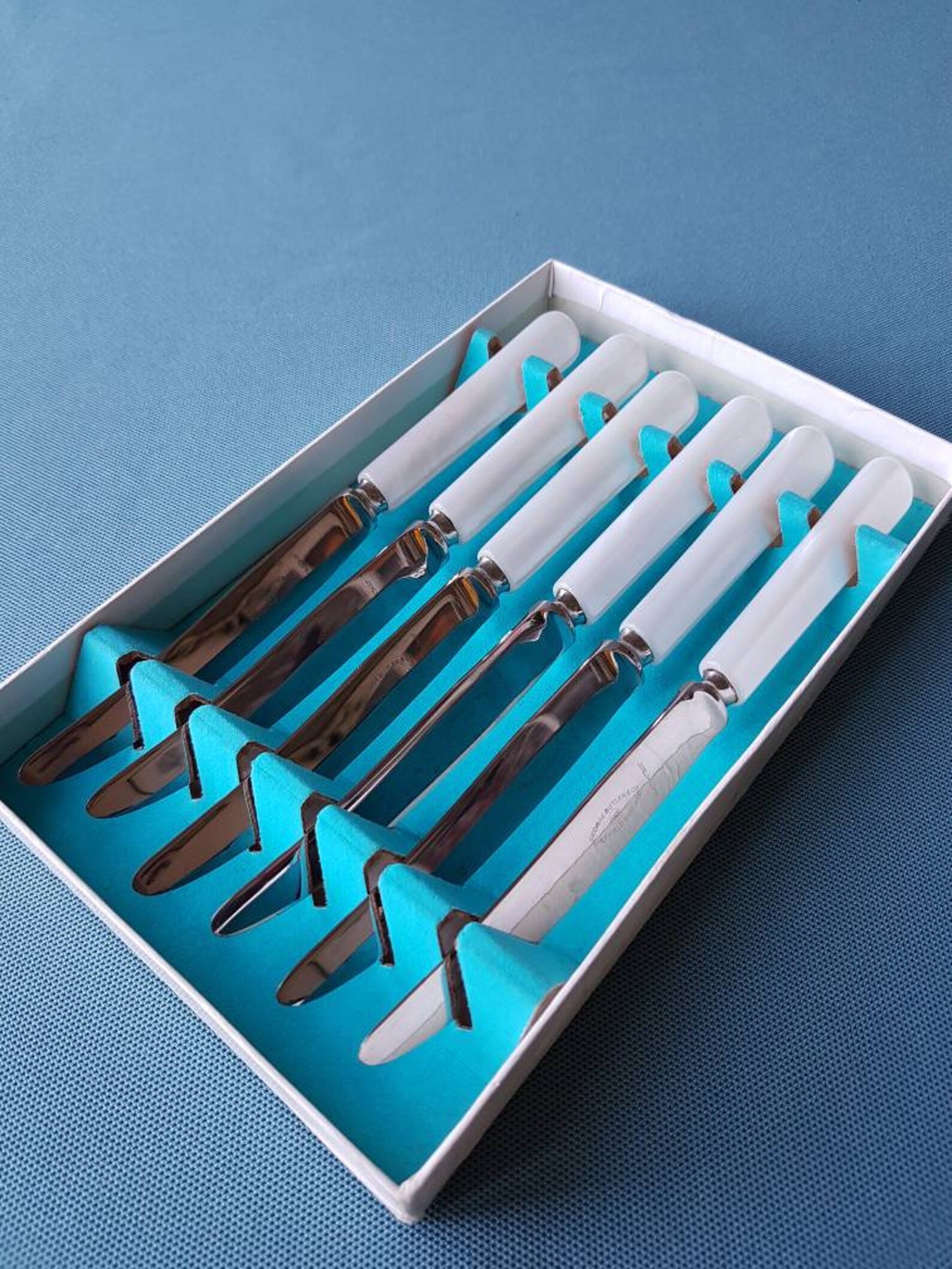 Set of six vintage Sheffield tea knives original box Made Etsy