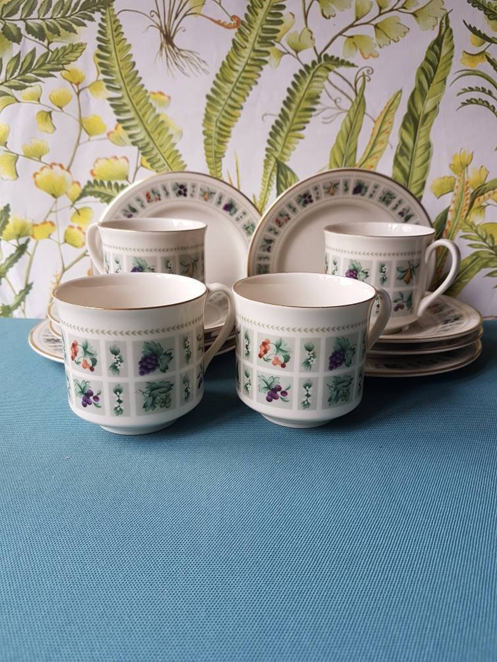 Vintage Royal Doulton 12 piece tea set Tapestry designTea Etsy