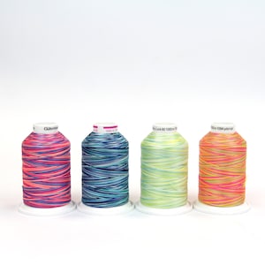 Fil pour surjeteuse extra doux multicolore Gutermann Bulk-Lock 80 - Fil en vrac pour des coutures très élastiques et douces - Bobines de 1000 m