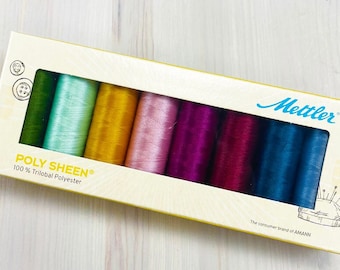 Fadenset Poly Sheen® Modern | Polyestergarn zum Sticken und Quilten | Set aus 8 Spulen