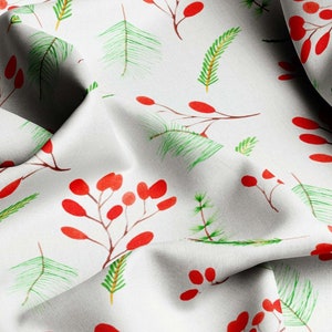 Nature Print French Terry Knit Fabric: Cotton Spandex Blend