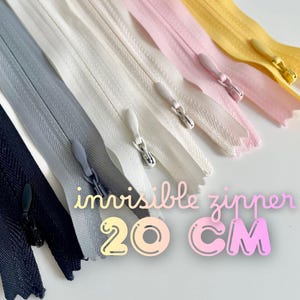 20cm Invisible Zipper – Concealed Nylon Zip for Sewing