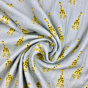 Double gauze | Muslin fabric | 100% cotton fabric | Sold by half meter