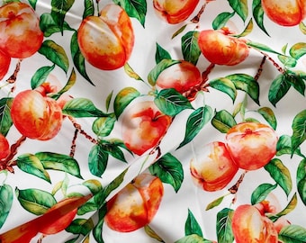 Tela Oxford impermeable / Melocotones grandes / Diseño de cantidad limitada / Se vende por medio metro