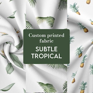 Jersey, French Terry, Côtes, Softshell, Polaire et plus | Tissu imprimé | Choisissez votre modèle tropical | Vendu au mètre