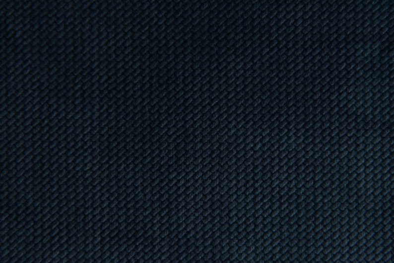 Soft Velvet fabric with modest brick pattern Dark blue color