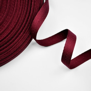 Cotton Twill tape - Various colors - 10mm width - sold by the meter