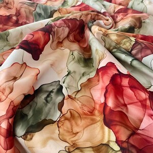 Softshell-Gewebe: Wasserabweisende, winddichte Oberbekleidung – Herbstfarben – Meterware-Druck auf Bestellung