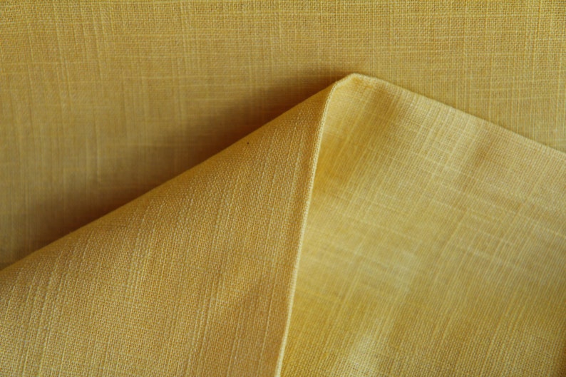 Washed Linen Flax Fabric Yellow Color Soft and Natural - Etsy
