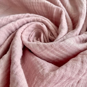 Double gauze | Sepia rose | Muslin fabric | 100% cotton fabric | Sold by half meter