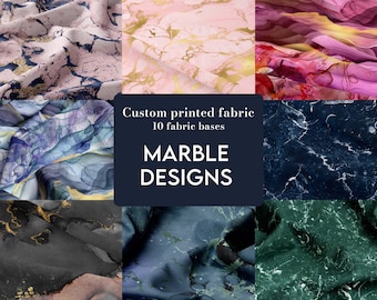 Printed Cotton Fabric: Jersey, French Terry, Rib Knit - Choose Your Design
