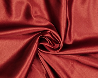 Satin de polyester | Bordelais | Pour les robes, les jupes, les combinaisons, les hauts et comme doublure | Vendu par demi-mètre