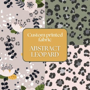Abstrakt leopardmönstertyg: Välj din bas - Säljs per meter