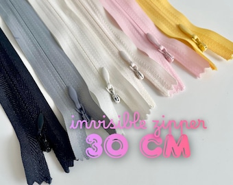 30cm Invisible Zipper – Concealed Nylon Zip for Sewing