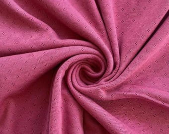 Pointelle Cotton Jersey Knit Fabric: Lightweight Baby Clothing Material