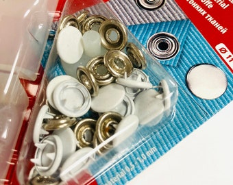 White Press Fastener Set (10mm) with Assembly Tool
