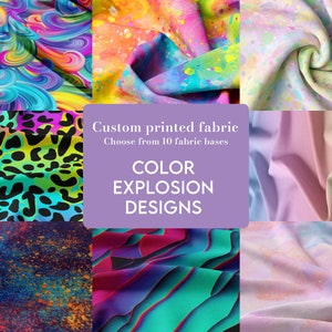Cotone, Jersey, French terry, Maglia a coste, Softshell, Pile e altro / Tessuto stampato / Scegli il tuo design / Venduto a metri