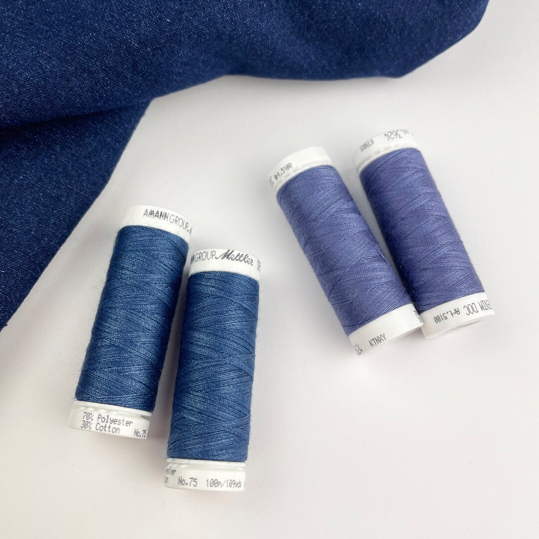 Mettler Denim Doc 4-pack Blue - Jeans Sewing and Embroidery Thread Kit ...