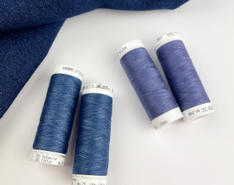 Mettler Denim Doc 4-pack blue - jeans sewing and embroidery thread kit