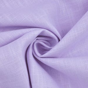 Pastel Lilac Washed Linen Fabric: Soft 100% Flax, Half Meter