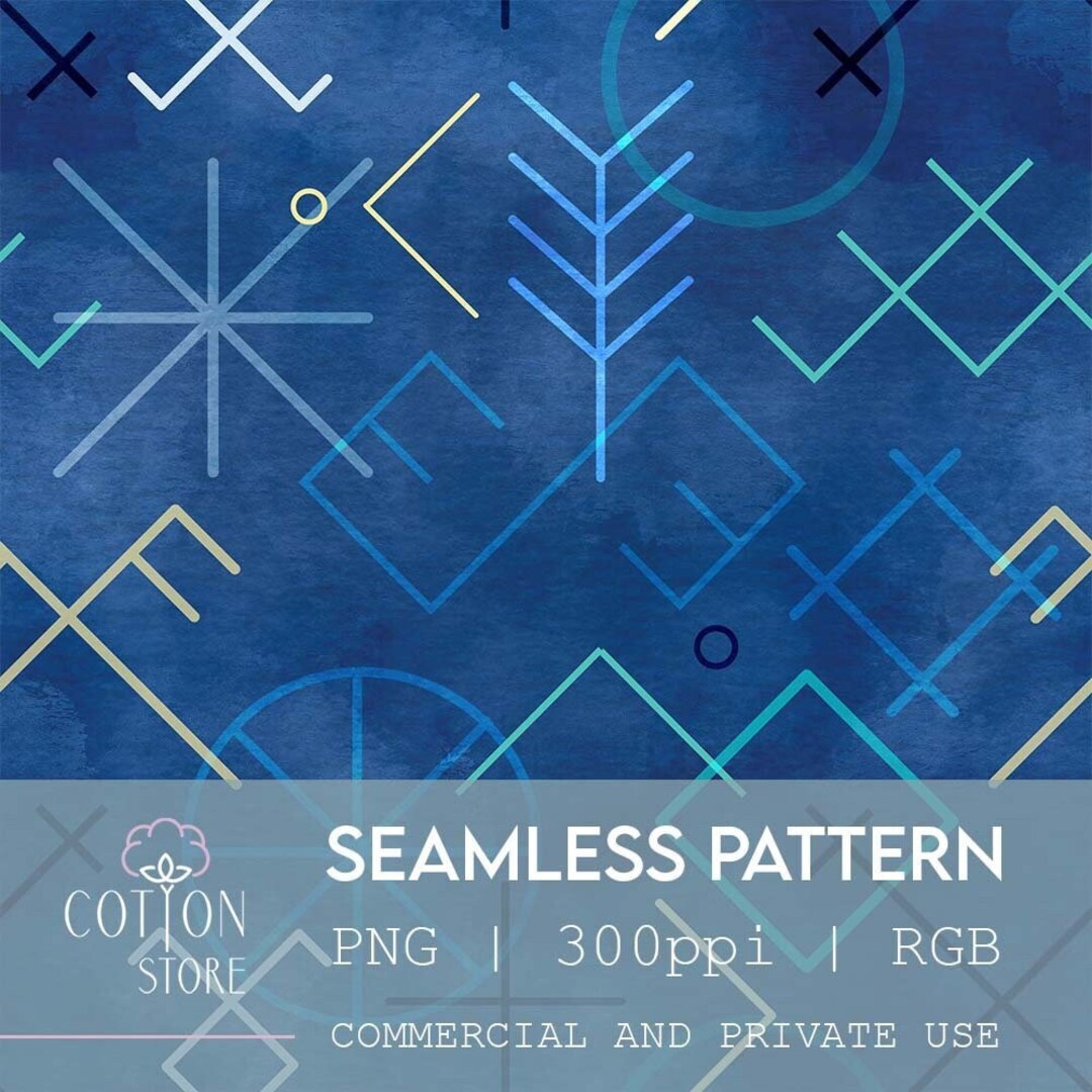 Native Signs Seamless Pattern - Digital File PNG 300ppi - Saturated ...
