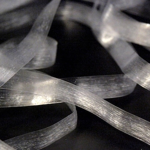 Elastisches klares Silikonband zum Nähen - zur Verstärkung von Nähten, Raffung von Röcken etc.