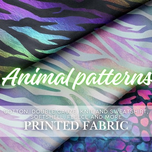Djurmönster Tryckt tyg: Bomull, Jersey, Muslin, Softshell - Säljs per meter